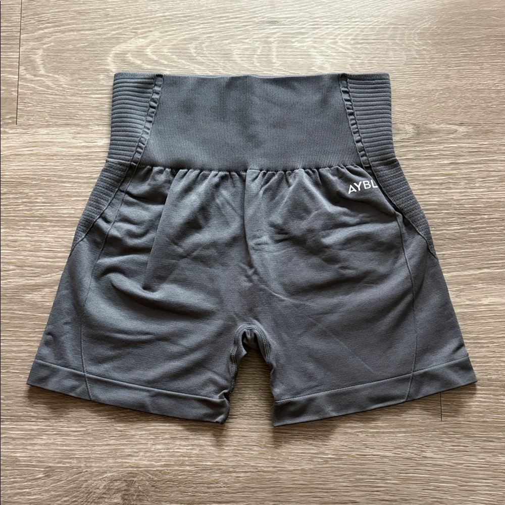 AYBL Charcoal High-Waisted Shorts